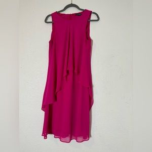 Black Label Ralph Lauren Barbie Hot Pink classy mid length dress